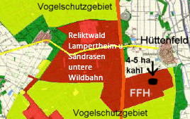 Karte FFH Reliktwald LA 3